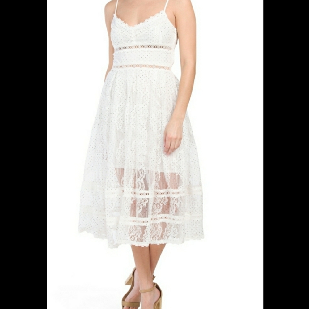 NSR Lace Midi Dress